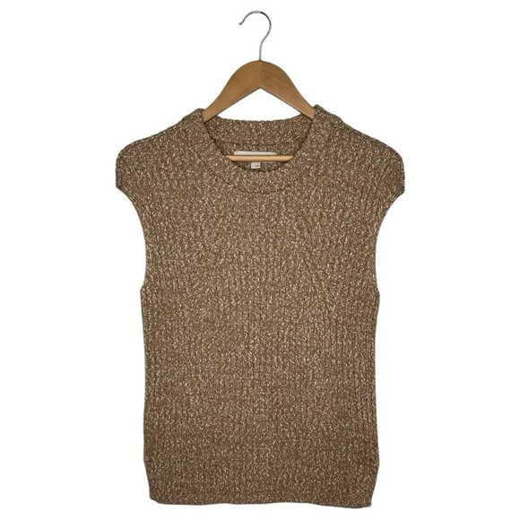 Loft Knit Sweater With Split Sides in Brown (Size: M) - Picture 1 of 4